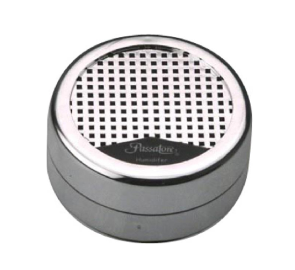 Polymerbefeuchter "Passatore rund silber" für ca. 25 Zigarren